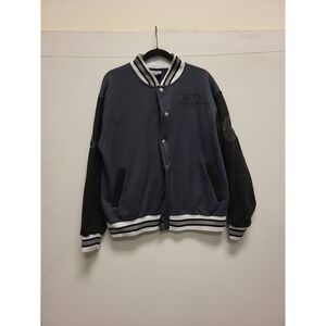 Mens RST-W Official League Varsity Jacket Size L Letterman Style Blue Black